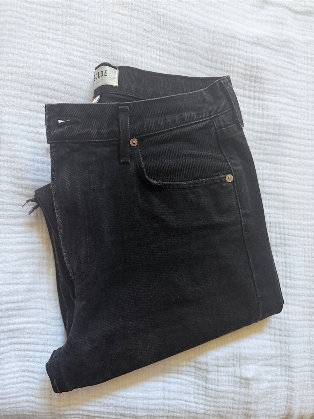 Agolde High Rise Black Jeans